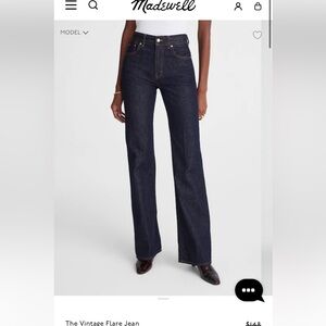 Madewell Vintage Flare Jeans NEW W TAGS, women’s 28